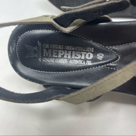 Mephisto Leather Wedge Tan Sandals Womens Size 40/ 10 - Picture 10 of 13